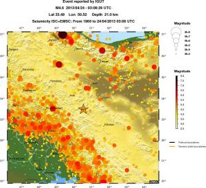 regional magnitude historical seismicity