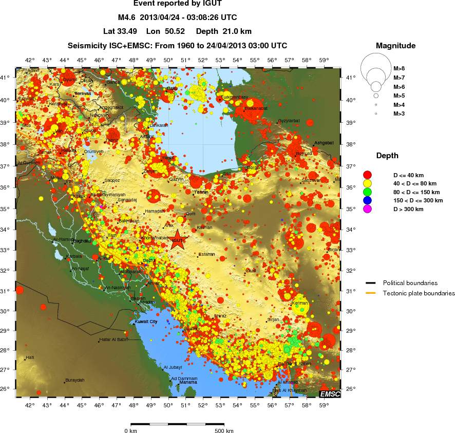 wide historical seismicity