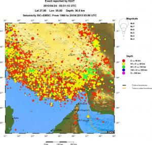 regional historical seismicity