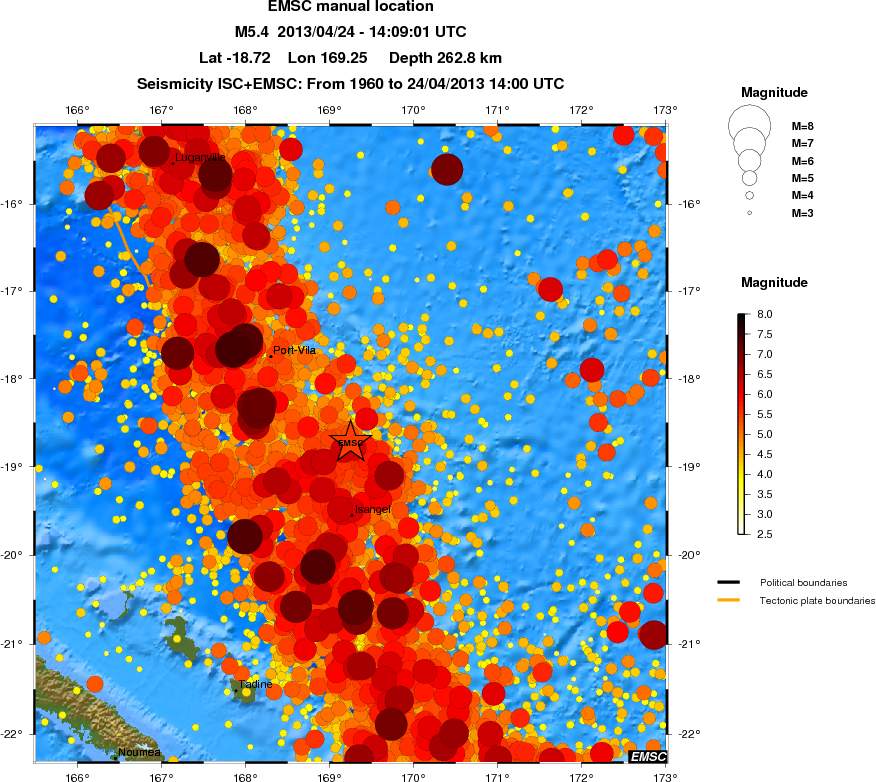 regional magnitude historical seismicity