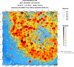 regional magnitude historical seismicity