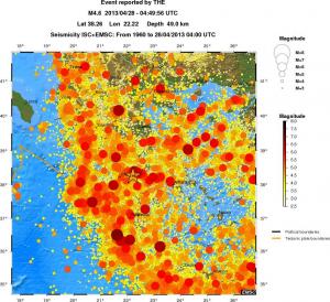 regional magnitude historical seismicity
