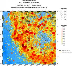 regional magnitude historical seismicity