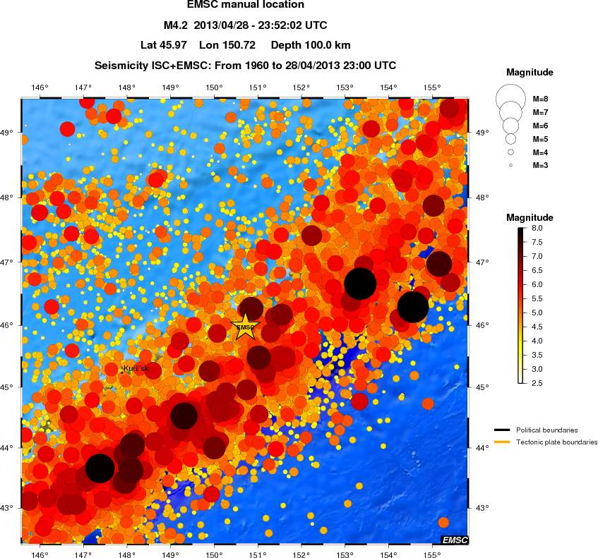 regional magnitude historical seismicity