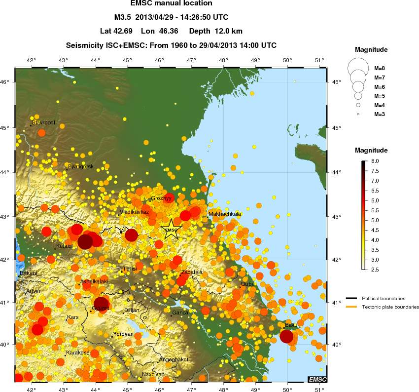 regional magnitude historical seismicity