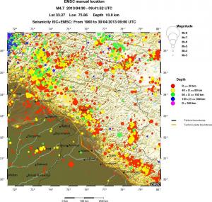 regional historical seismicity