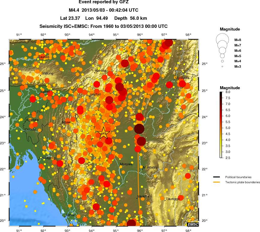 regional magnitude historical seismicity