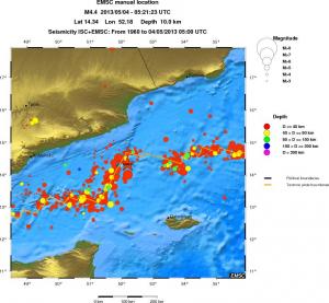 regional historical seismicity