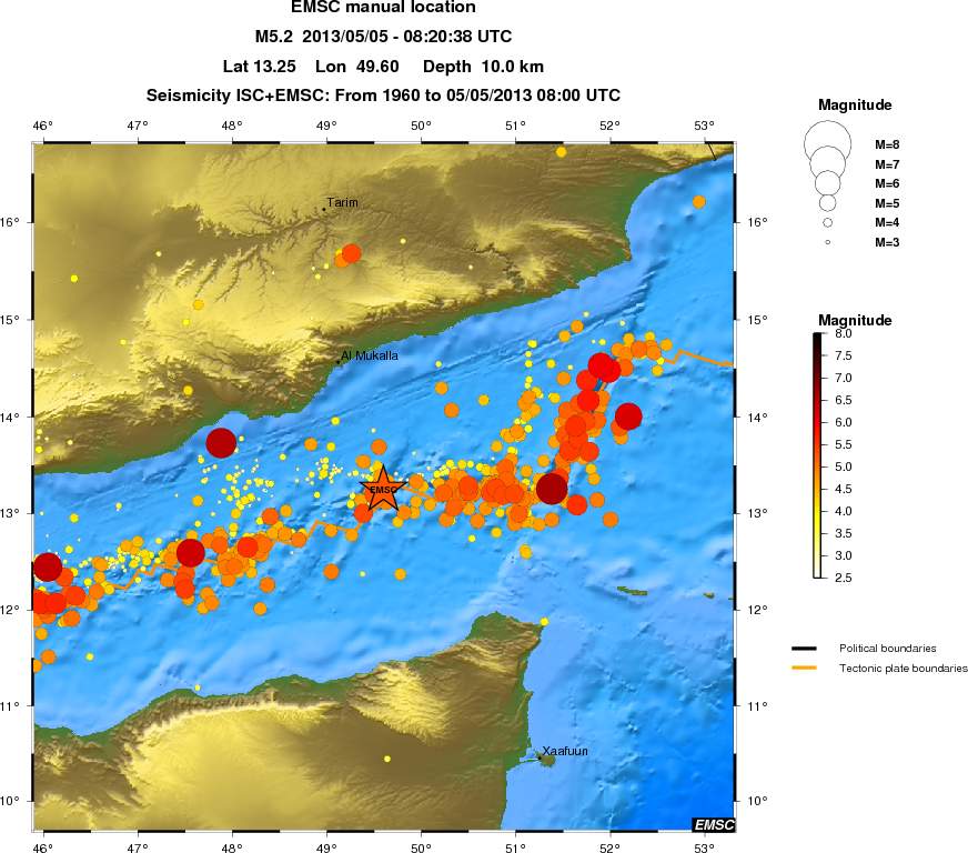 regional magnitude historical seismicity
