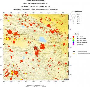 regional historical seismicity