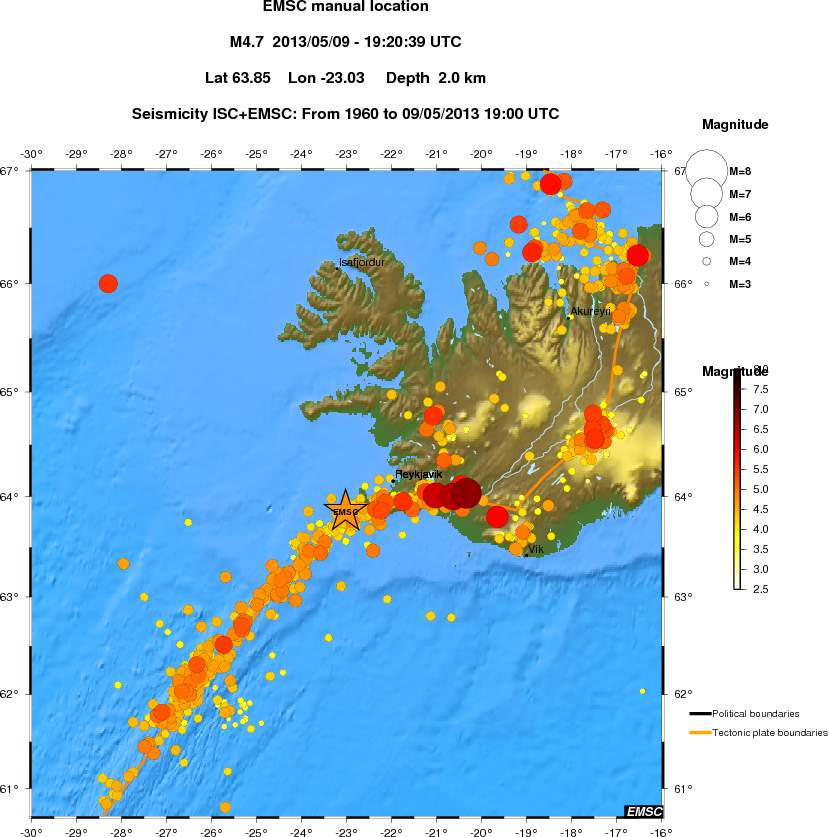 regional magnitude historical seismicity