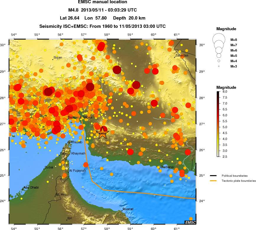 regional magnitude historical seismicity