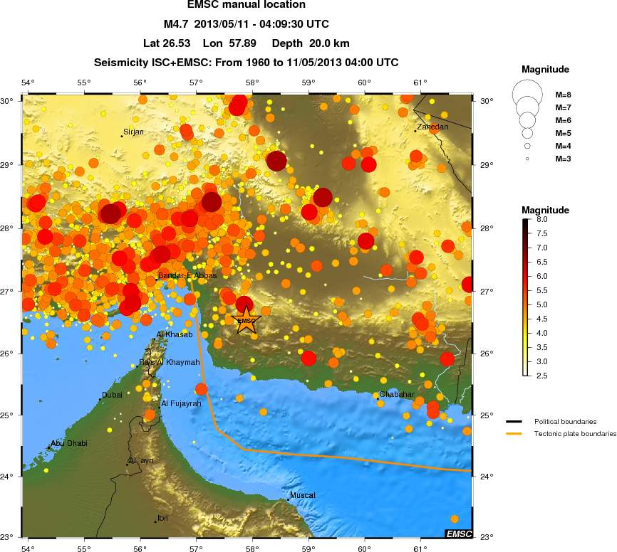 regional magnitude historical seismicity