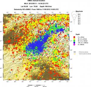 regional historical seismicity