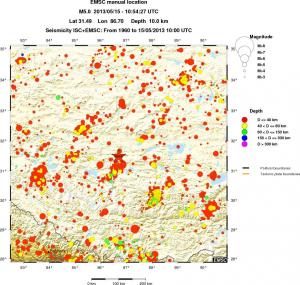 regional historical seismicity