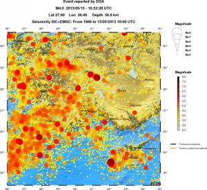 regional magnitude historical seismicity
