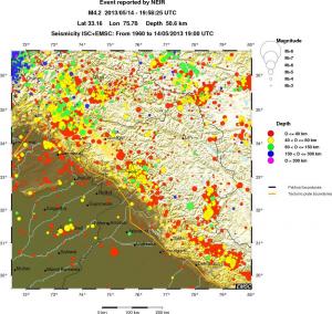regional historical seismicity