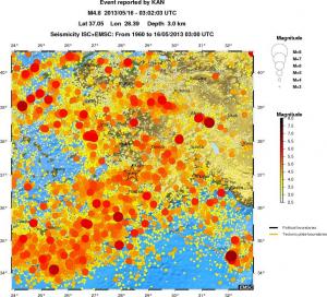 regional magnitude historical seismicity