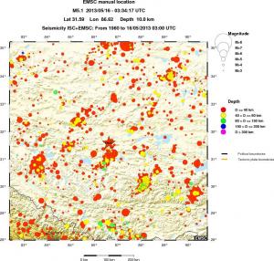 regional historical seismicity