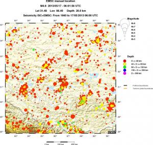 regional historical seismicity