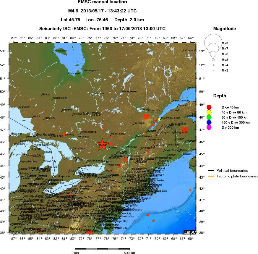 wide historical seismicity