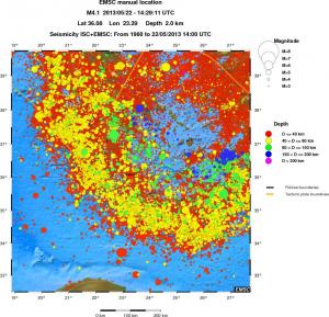regional historical seismicity