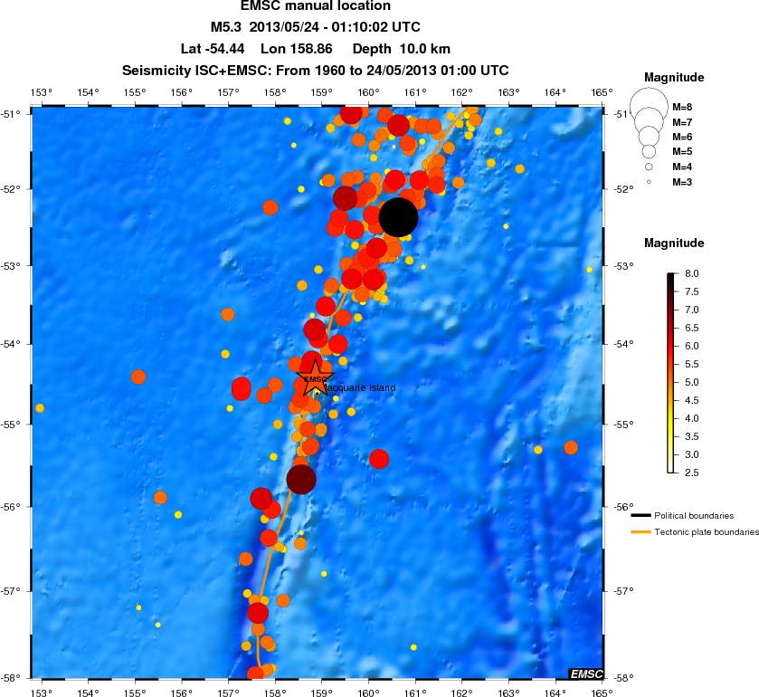 regional magnitude historical seismicity