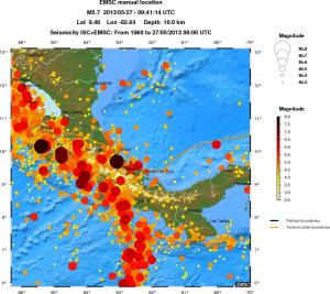 regional magnitude historical seismicity