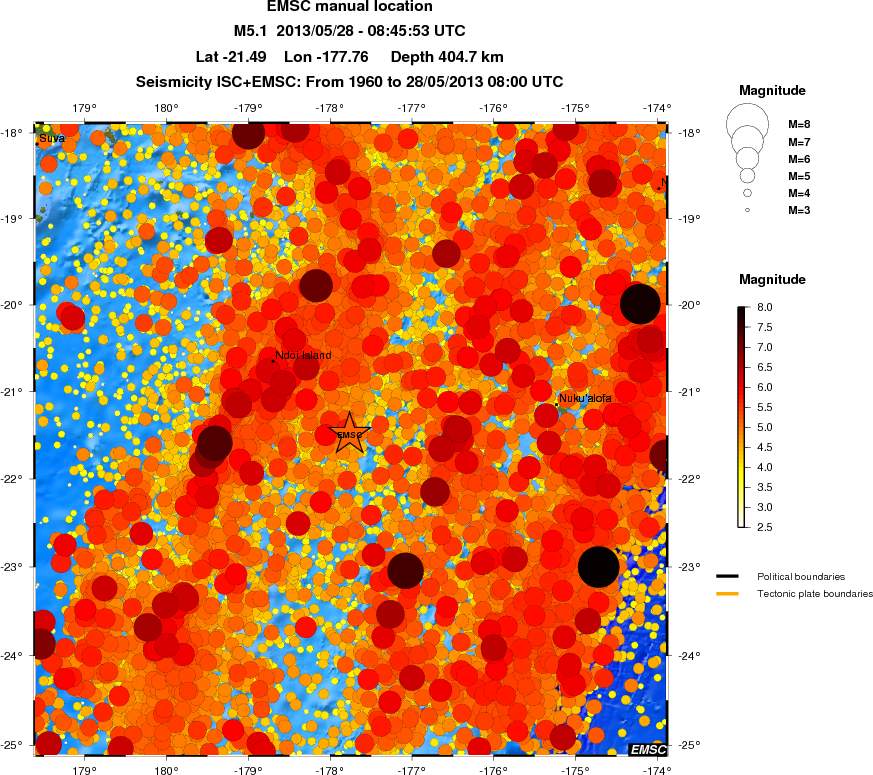 regional magnitude historical seismicity