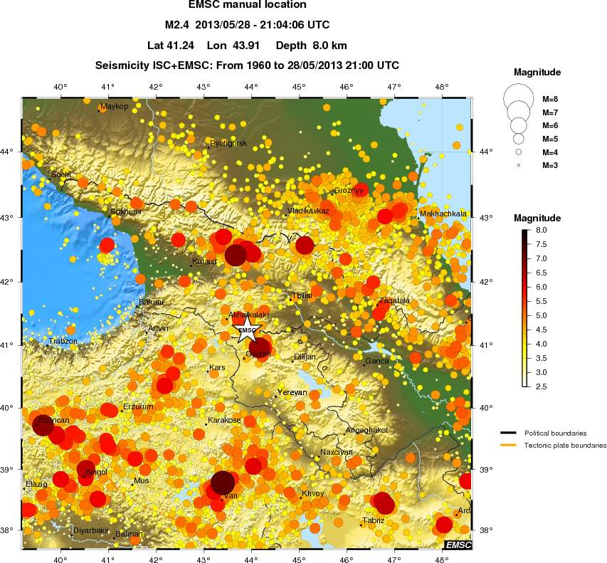 regional magnitude historical seismicity