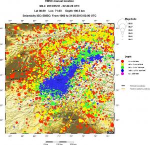 regional historical seismicity