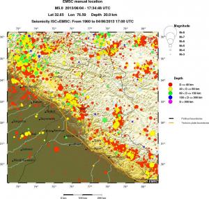 regional historical seismicity