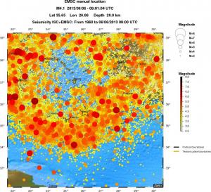 regional magnitude historical seismicity
