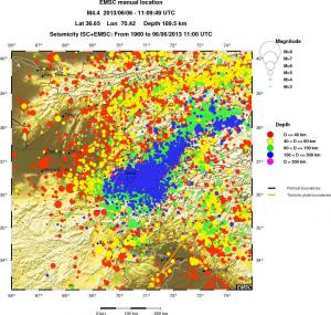 regional historical seismicity
