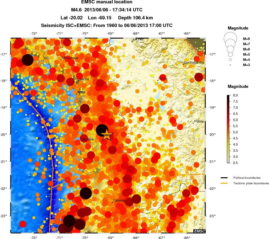 regional magnitude historical seismicity
