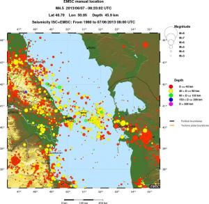 regional historical seismicity
