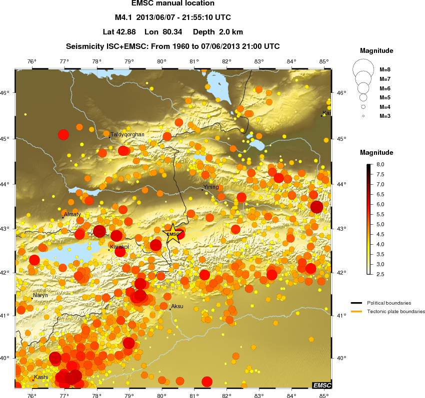 regional magnitude historical seismicity