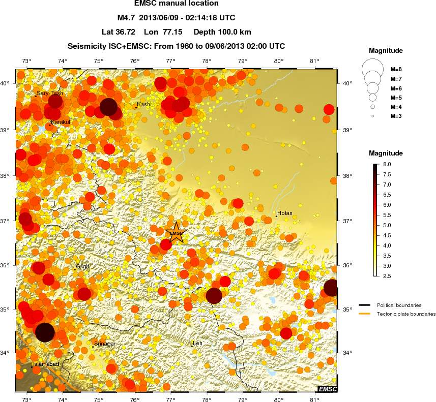 regional magnitude historical seismicity