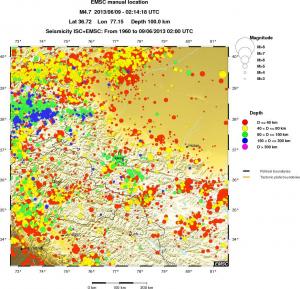 regional historical seismicity
