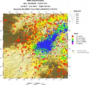 regional historical seismicity