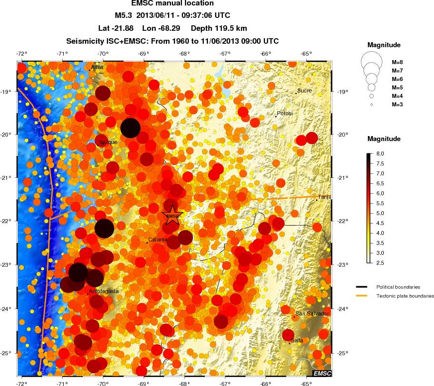 regional magnitude historical seismicity