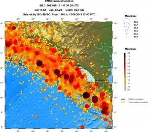 regional magnitude historical seismicity