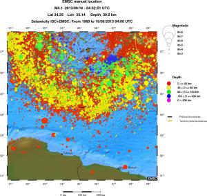 regional historical seismicity