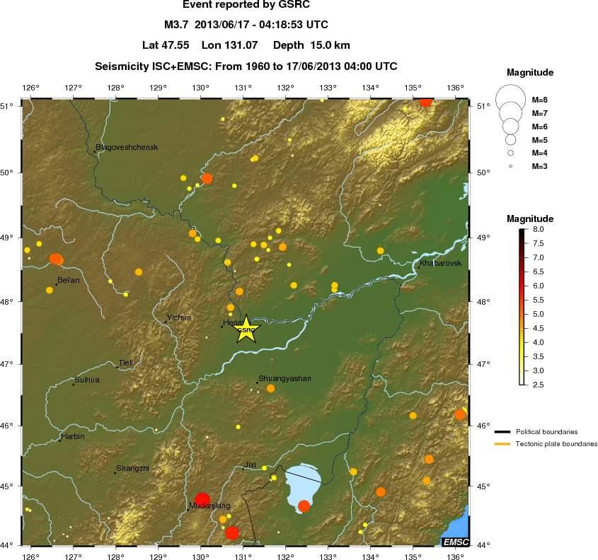 regional magnitude historical seismicity