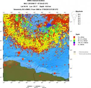 regional historical seismicity