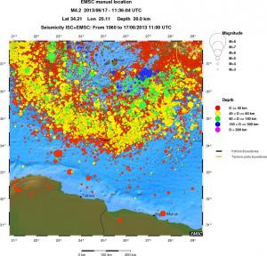 regional historical seismicity