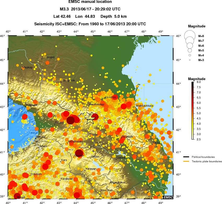 regional magnitude historical seismicity