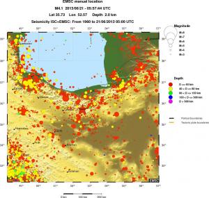 regional historical seismicity