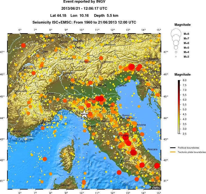 regional magnitude historical seismicity