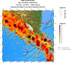 regional magnitude historical seismicity